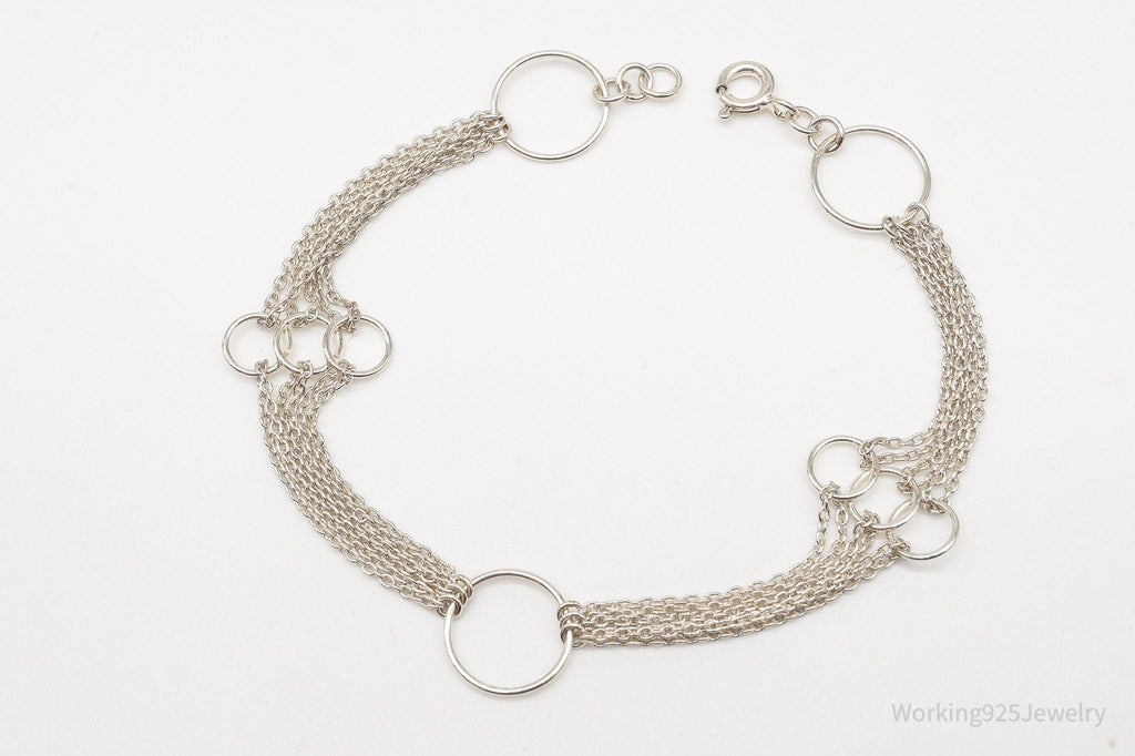Vintage Geometric Circles Sterling Silver Bracelet | Jewelry > Bracelets | Wiccan Center