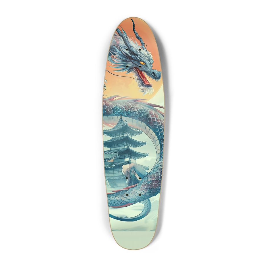 Japanese Guardian Dragon Custom Skateboard – Fantasy Art Deck | Skateboard | Wiccan Center