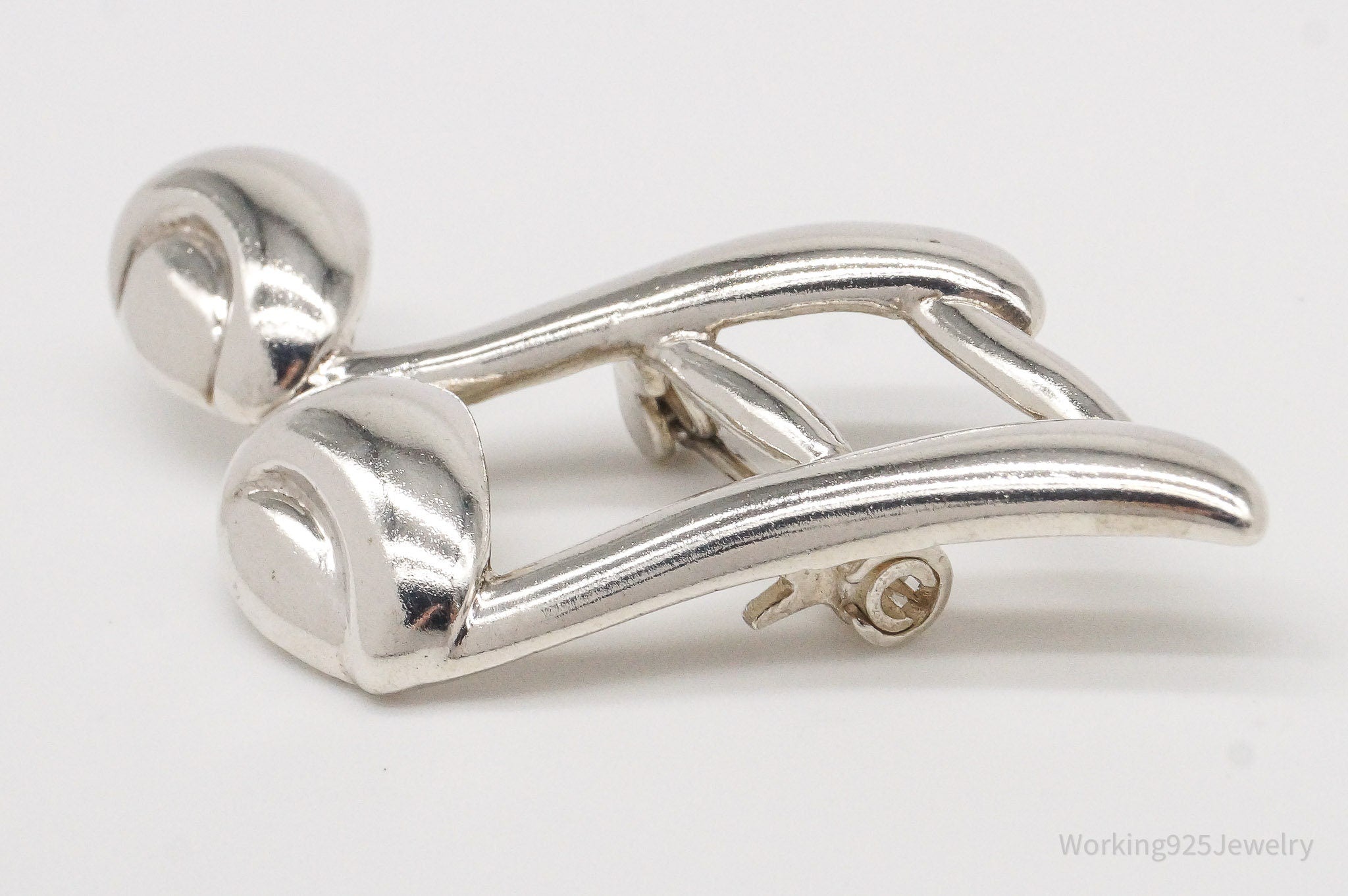 Vintage Puffy Music Note Sterling Silver Brooch Pin | Jewelry > Brooches, Pins & Clips | Wiccan Center