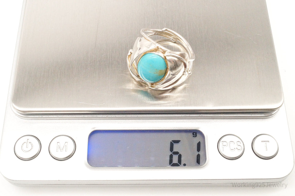 Vintage Turquoise Silver Ring - Size 9.25 | Jewelry > Rings | Wiccan Center