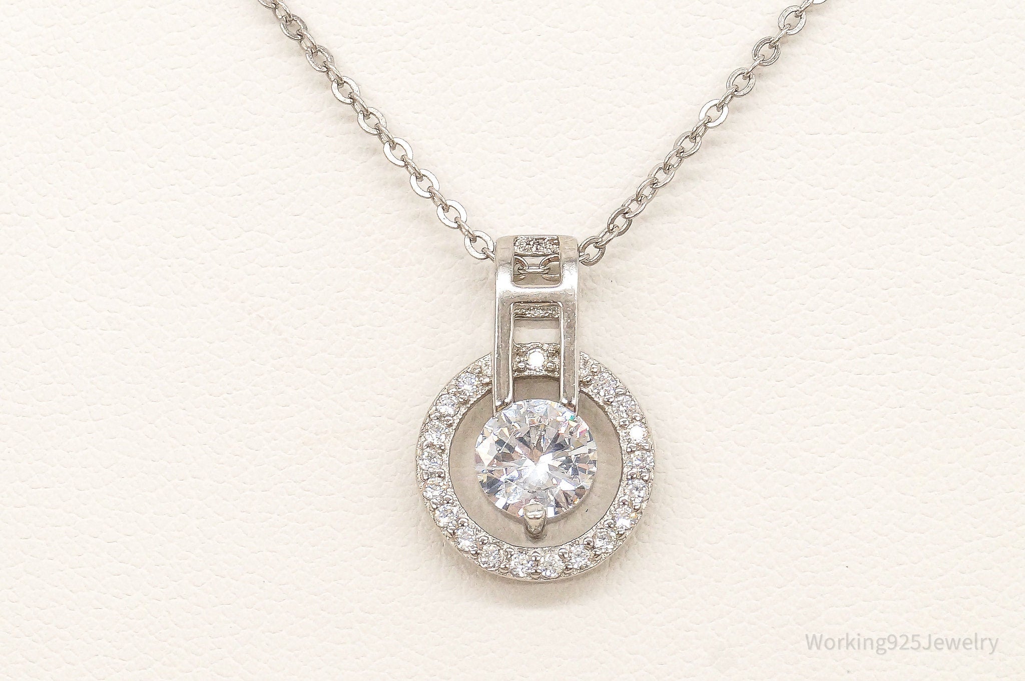 Designer Ryze Cubic Zirconia Sterling Silver Necklace | Jewelry > Necklaces > Pendants | Wiccan Center
