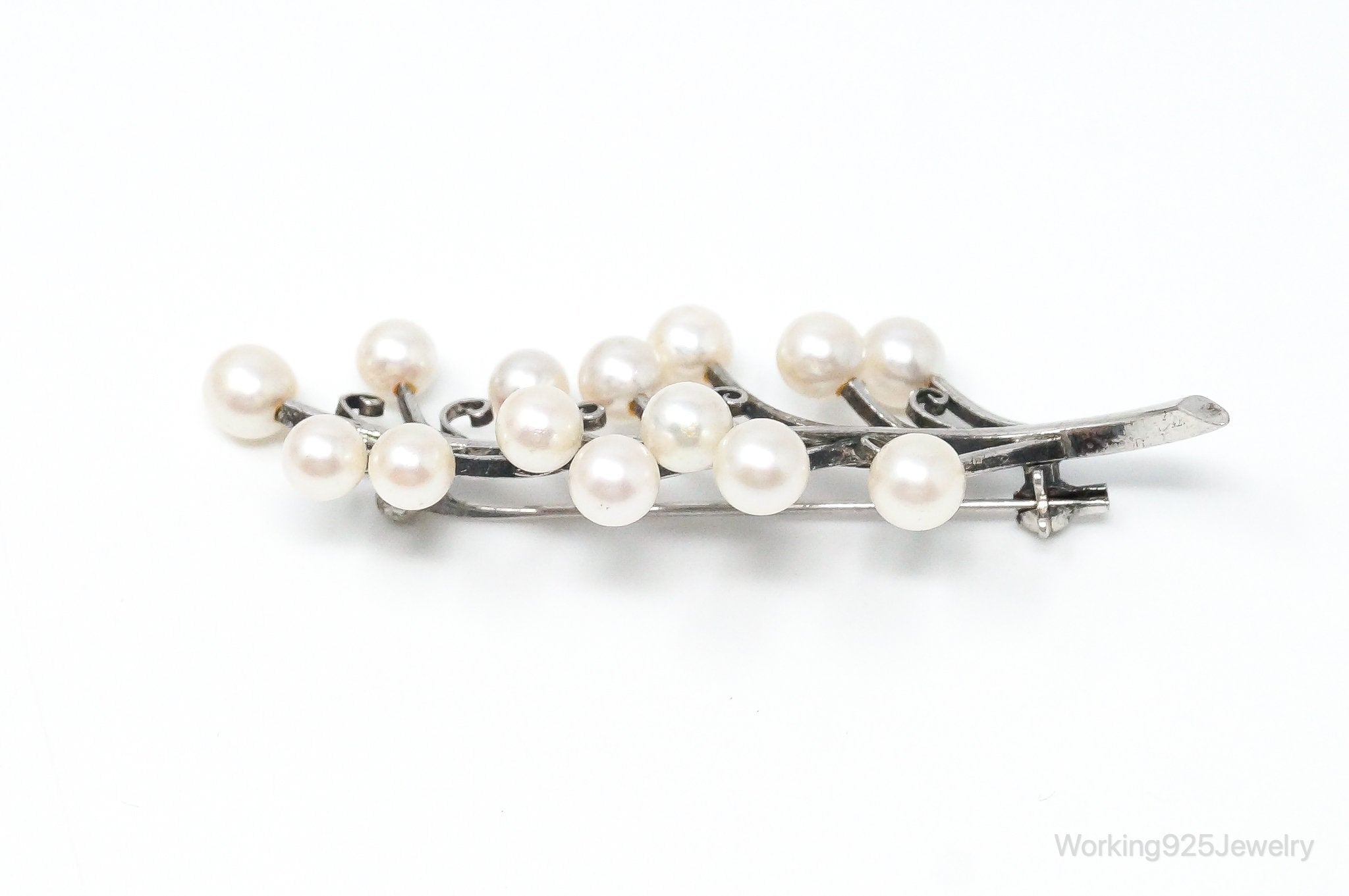 Antique K.T. Pearl Branch Sterling Silver Brooch Pin | Jewelry > Brooches, Pins & Clips | Wiccan Center