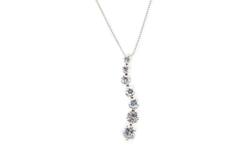 Vtg Gold Vermeil Cubic Zirconia Circles Bubbles Sterling Silver Necklace Pendant | Jewelry > Necklaces > Pendants | Wiccan Center