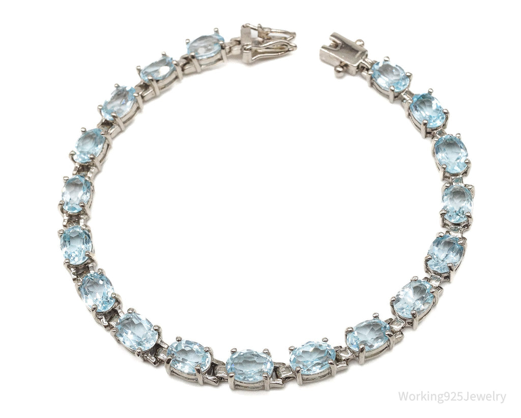 Vintage Blue Topaz Sterling Silver Bracelet | Jewelry > Bracelets | Wiccan Center