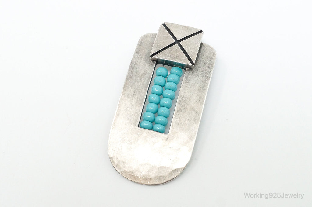 Vintage Native American Unsigned Turquoise Sterling Silver Necklace Pendant | Jewelry > Necklaces > Pendants | Wiccan Center