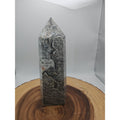 3.69LB 1Pcs Natural Gray Crazy Lace Jasper Crystal Point Tower Healing