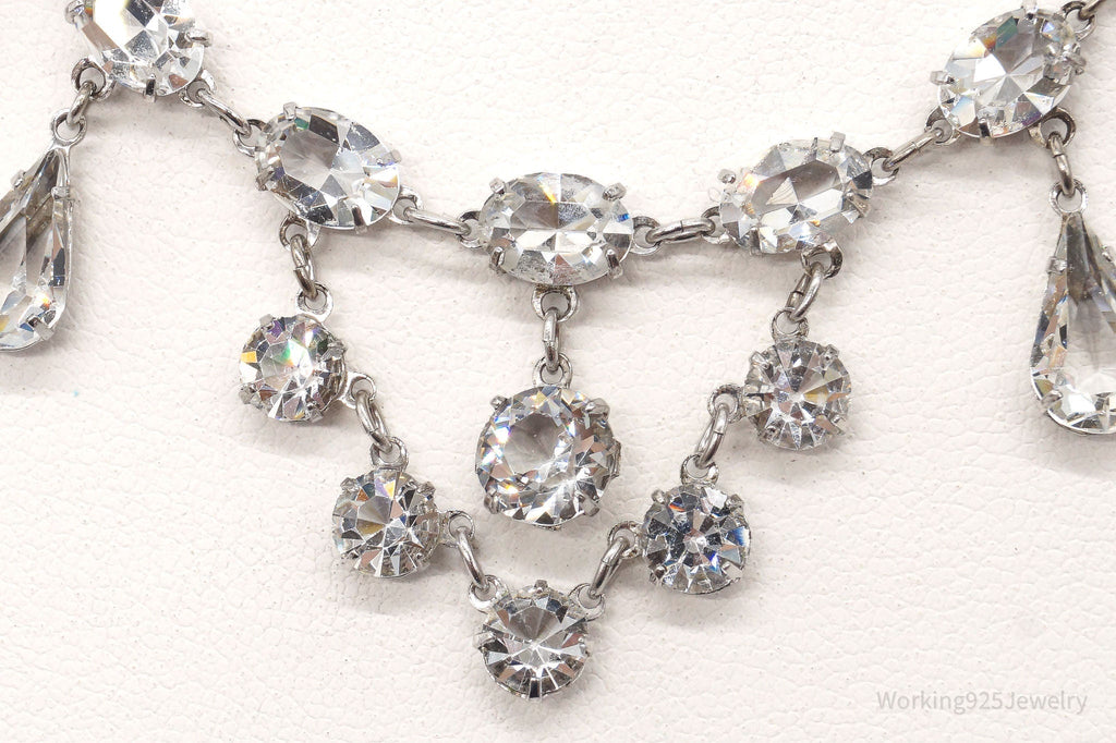 Antique Crystal Sterling Silver Necklace 16" | Jewelry > Necklaces > Pendants | Wiccan Center