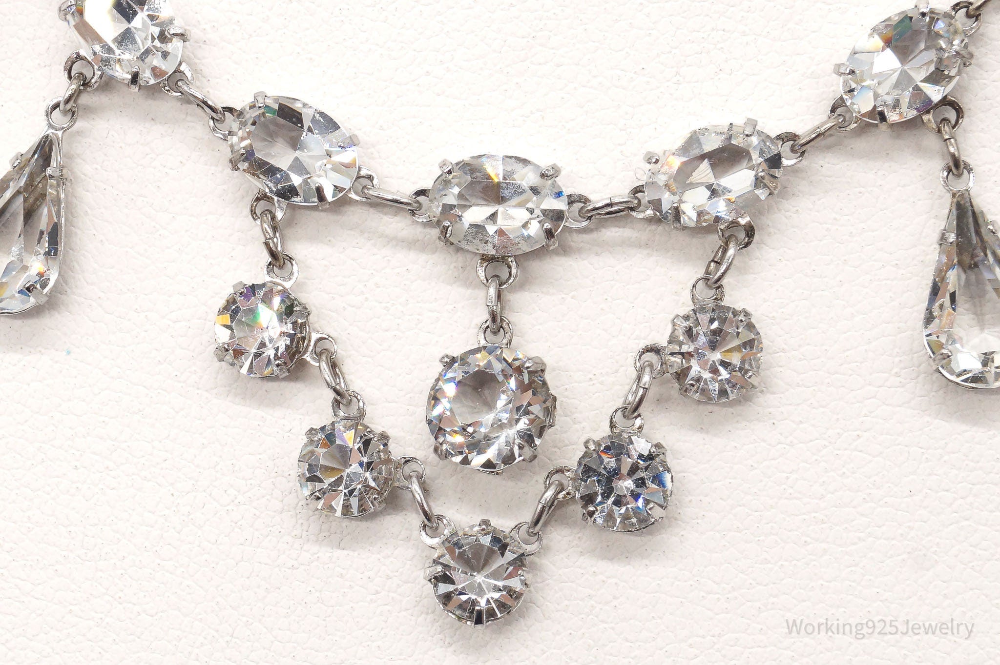 Antique Crystal Sterling Silver Necklace 16" | Jewelry > Necklaces > Pendants | Wiccan Center