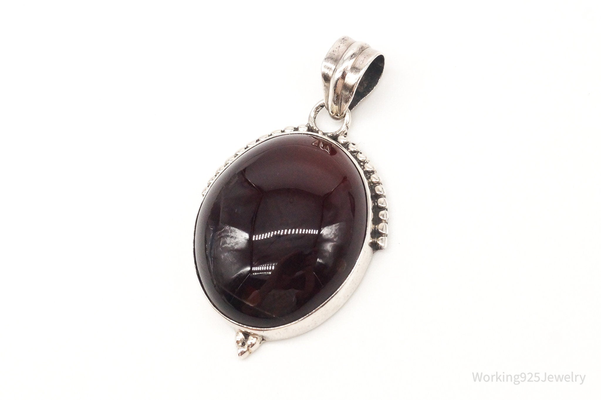 Vintage Large Red Agate Sterling Silver Pendant | Jewelry > Necklaces > Pendants | Wiccan Center
