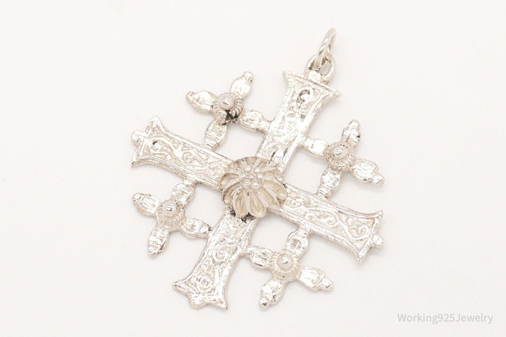 Vintage Large Jerusalem Cross 800 Silver Pendant | Jewelry > Necklaces > Pendants | Wiccan Center