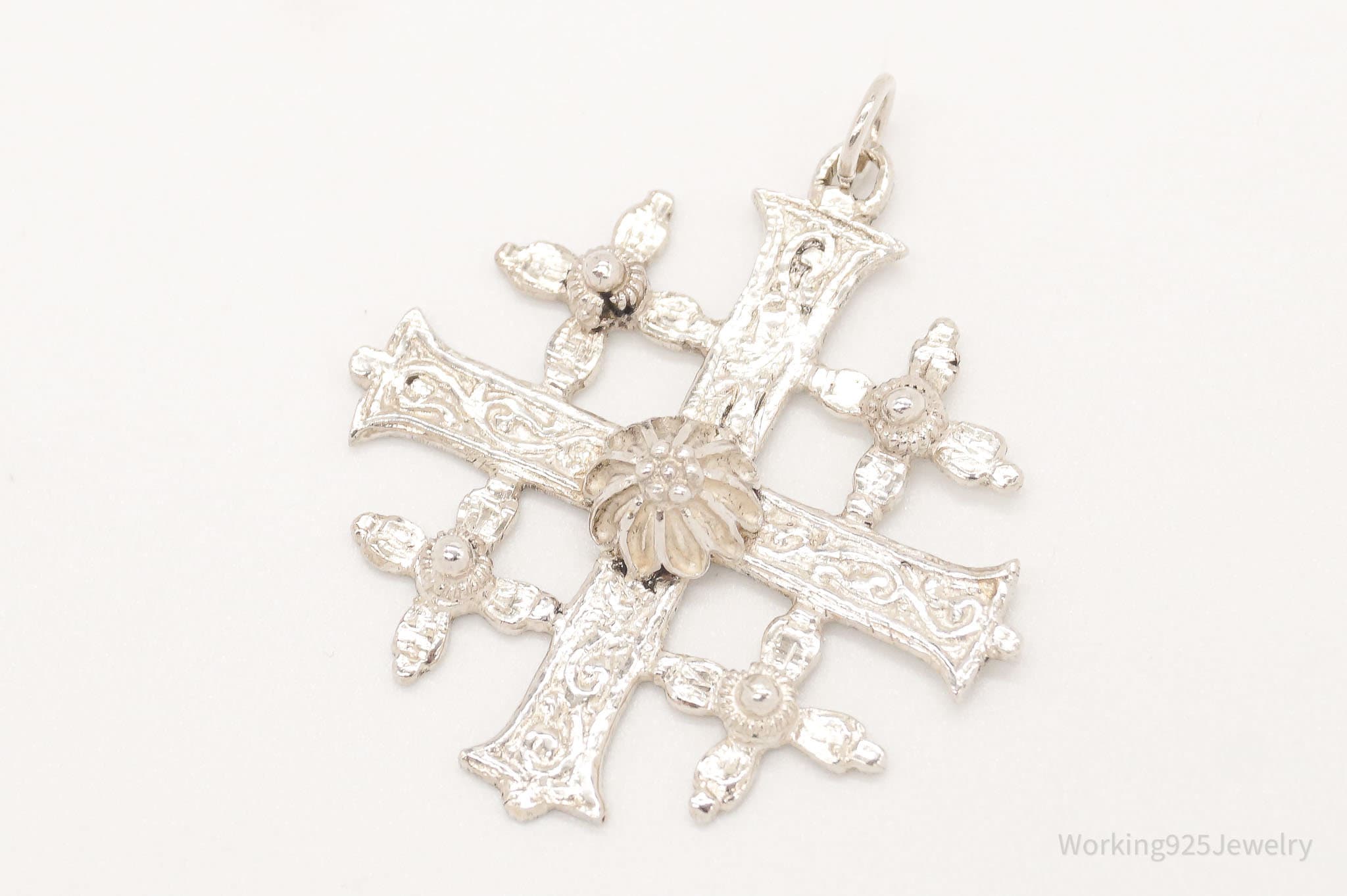 Vintage Large Jerusalem Cross 800 Silver Pendant | Jewelry > Necklaces > Pendants | Wiccan Center