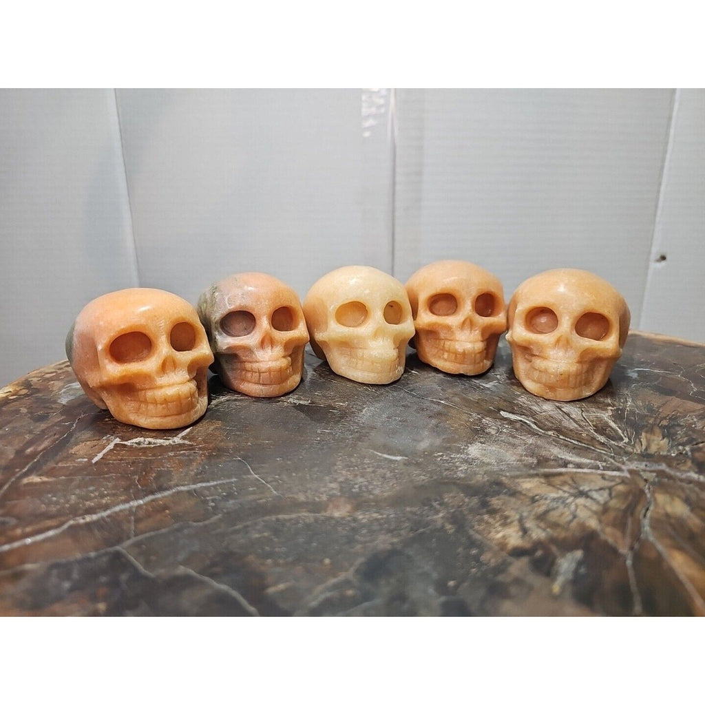 Natural Sunstone Quartz Crystal Skull Carving — Brazil | CrystalCloud Company | Crystal Carvings & Skulls | Wiccan Center