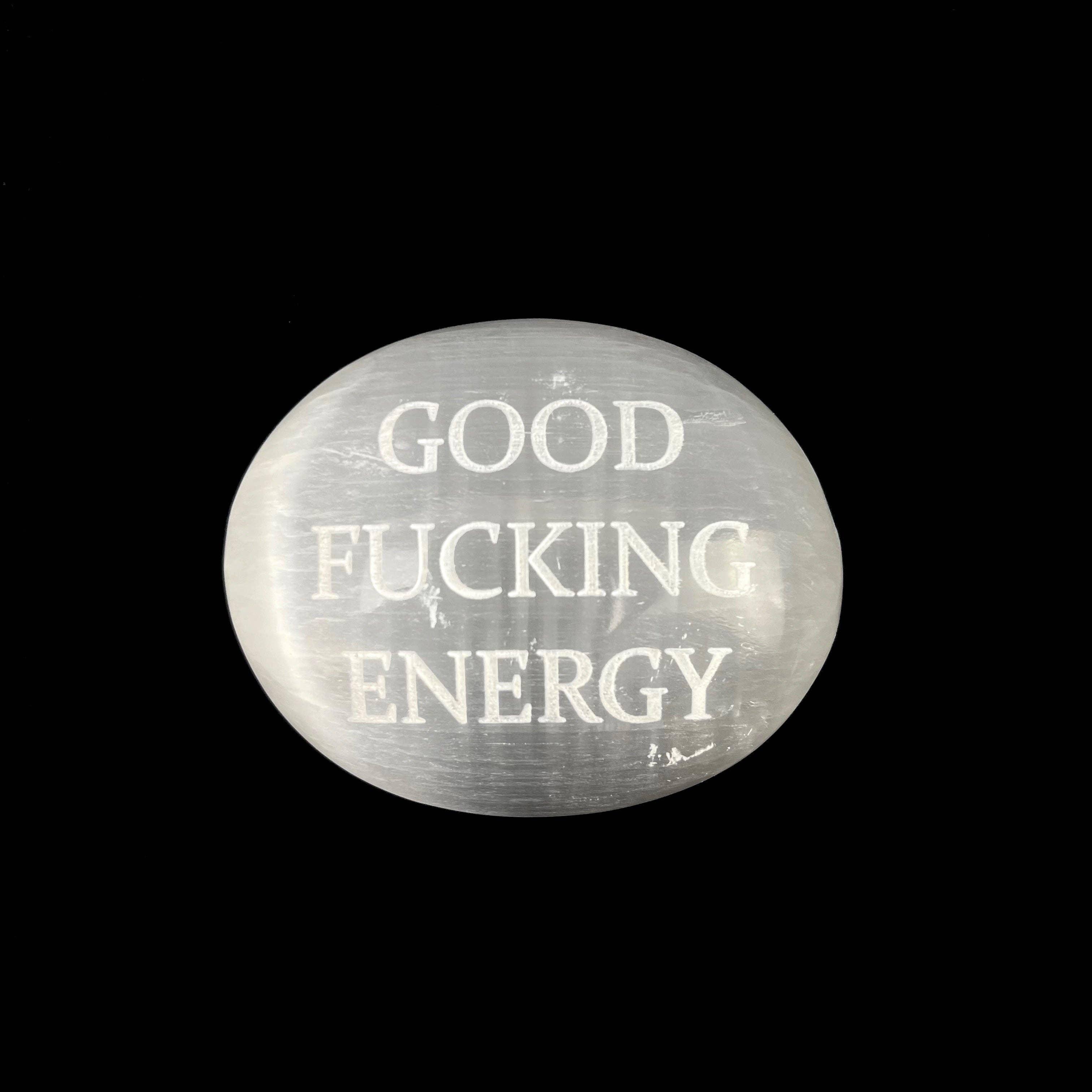 Humorous Selenite Palm Stones