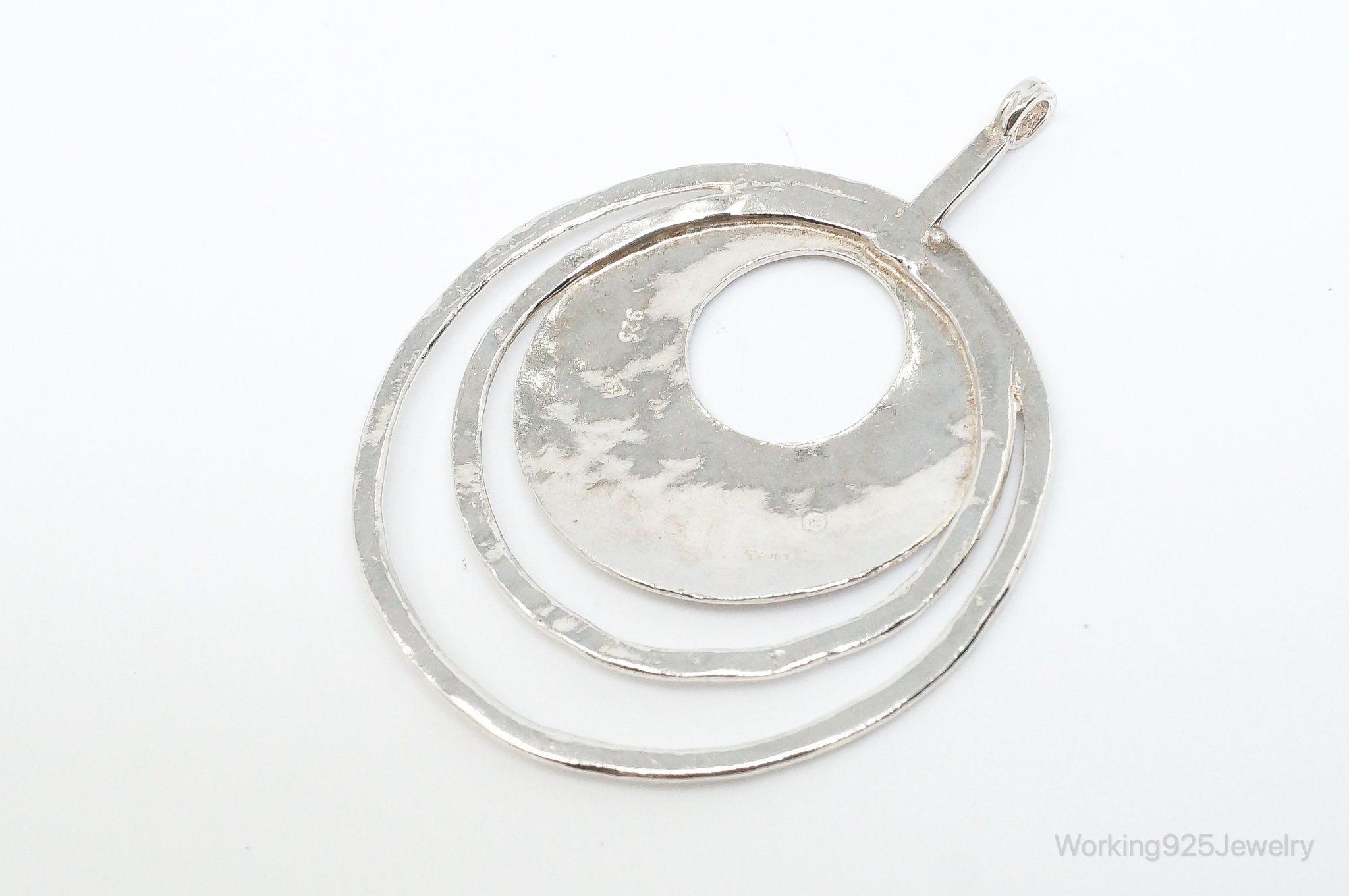 Retired Silpada Hammered Rings Sterling Silver Necklace Pendant | Jewelry > Necklaces > Pendants | Wiccan Center