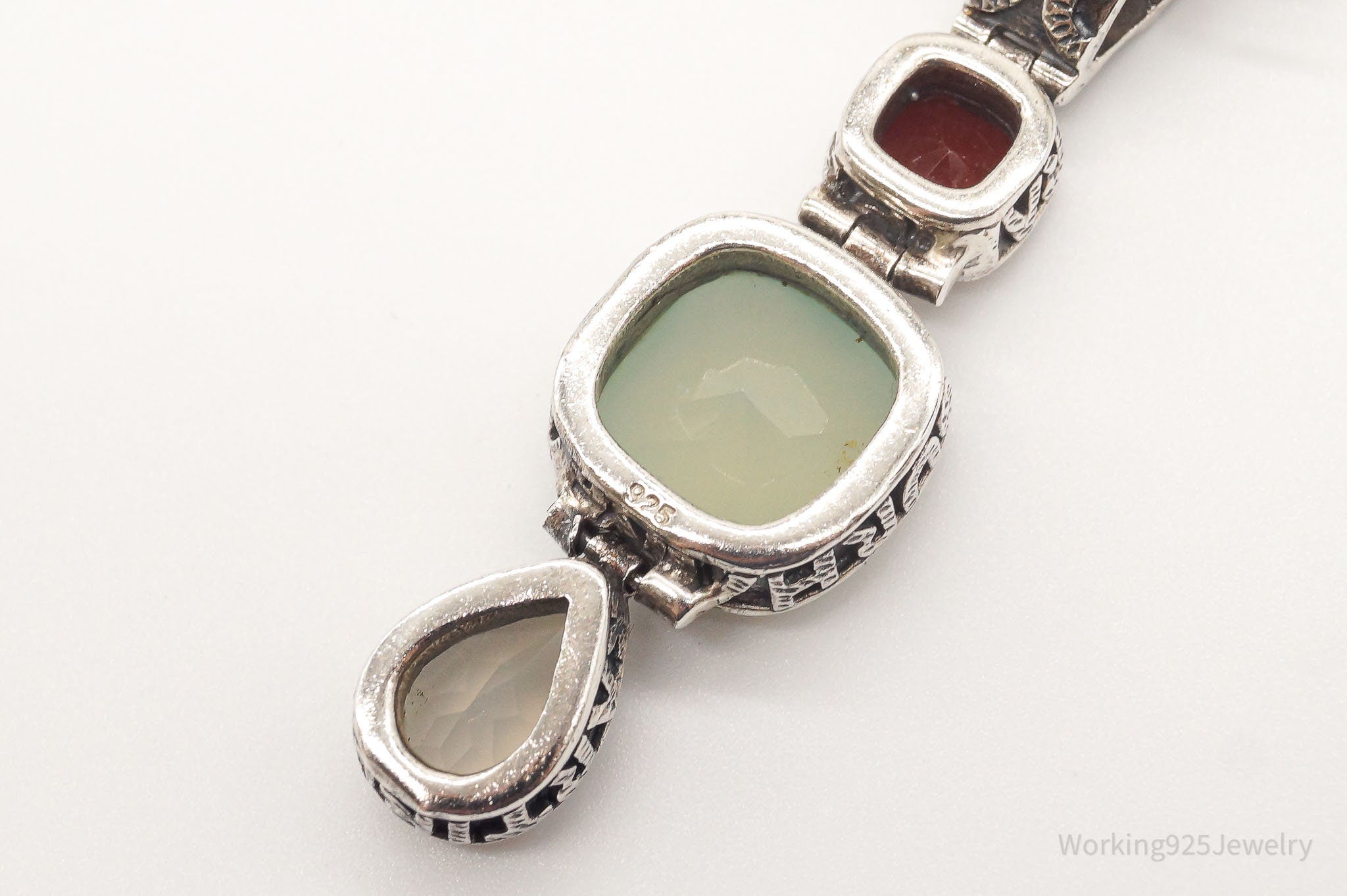 Vintage Multi Gemstone Bead Sterling Silver Necklace | Jewelry > Necklaces > Pendants | Wiccan Center