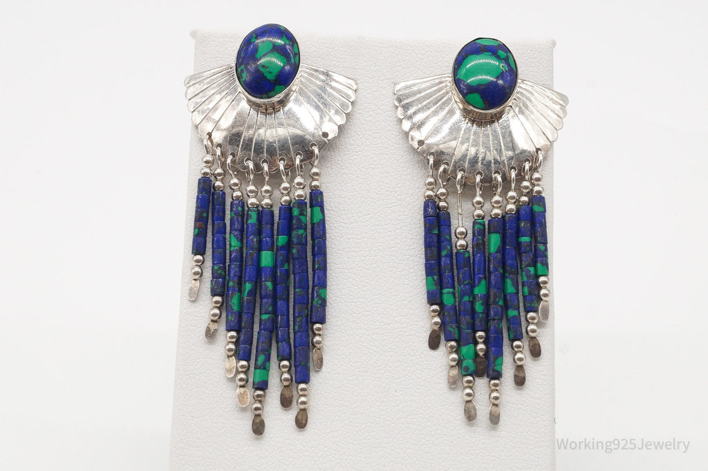 Vintage Native American Azurite Sterling Silver Earrings | Jewelry > Earrings | Wiccan Center