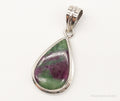 Vintage Large Anyolite Ruby-Zoisite Sterling Silver Pendant | Jewelry > Necklaces > Pendants | Wiccan Center