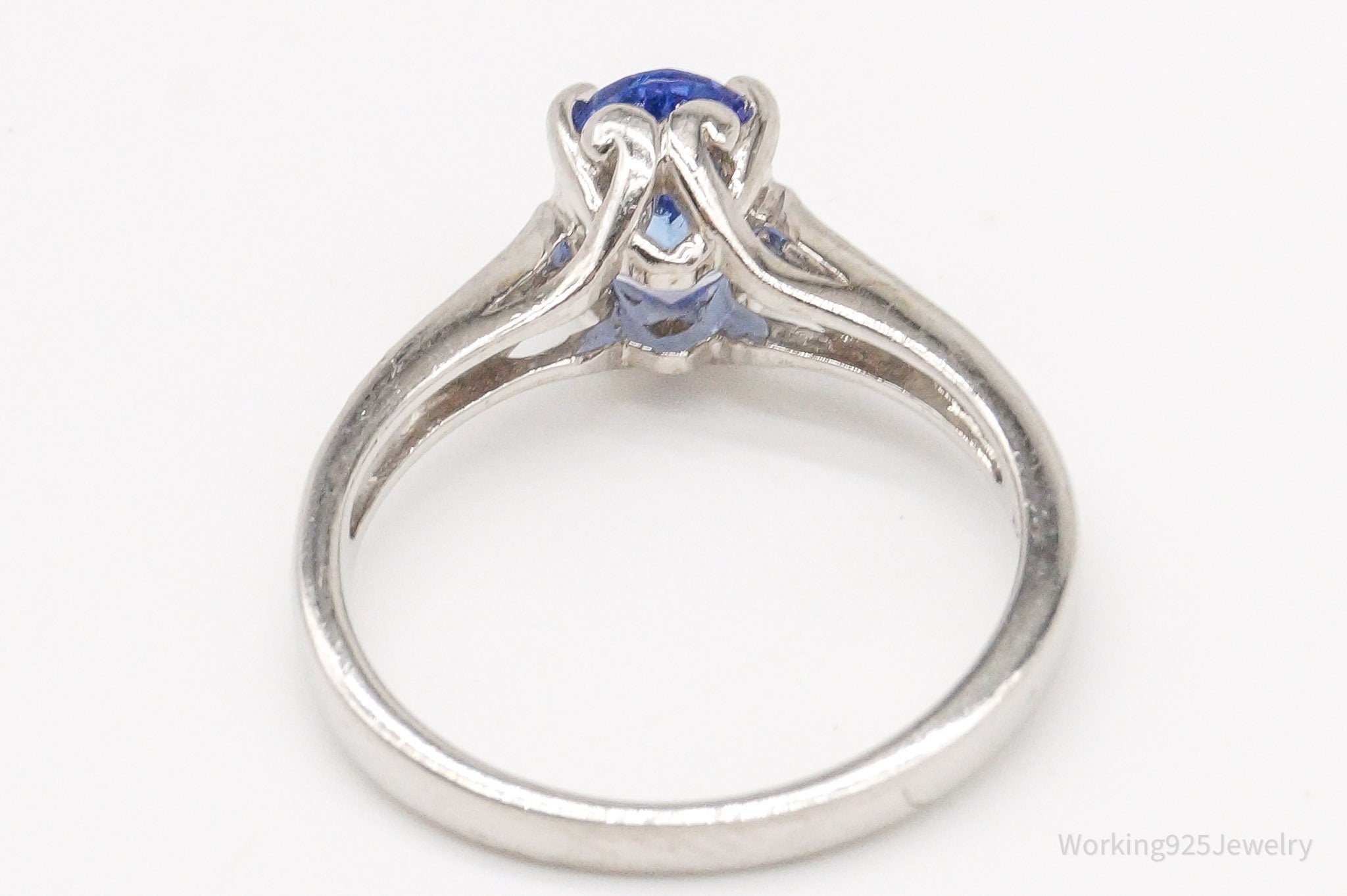 BBJ Tanzanite Diamond Rhodium Over Sterling Silver Ring - Size 7.75 | Jewelry > Rings | Wiccan Center