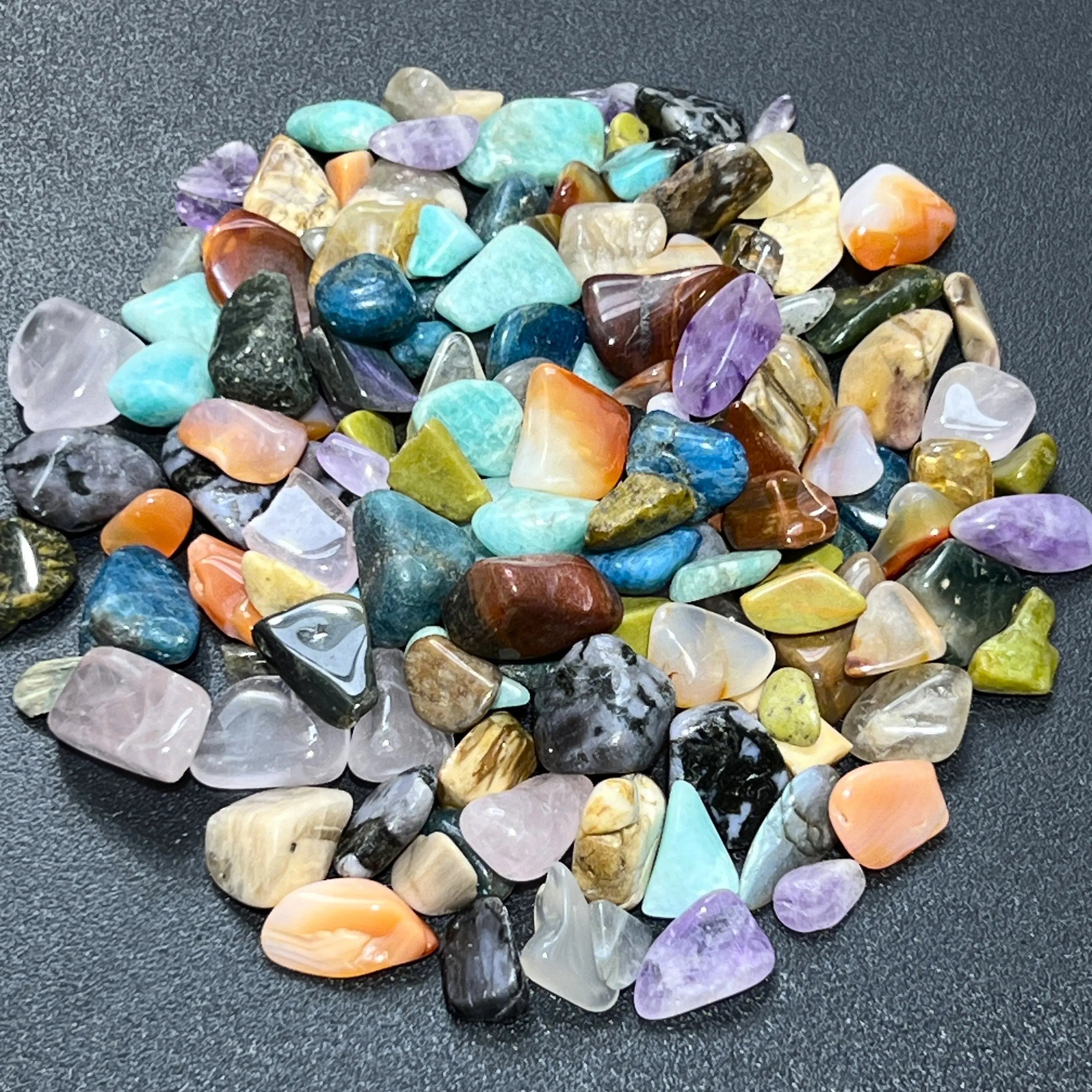 Extra Quality Premium Small Tumbled Stone Mix (By The Ounce Or Pound) | Home & Living > Home Decor > Home Accents > Rocks & Geodes | Wiccan Center