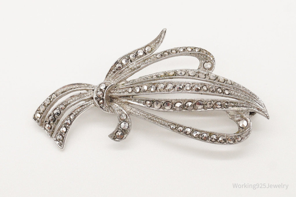 Antique Swedish Hematite 835 Silver Pin Brooch | Jewelry > Brooches, Pins & Clips | Wiccan Center