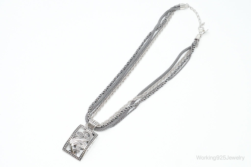 Designer Silpada Four Strand Chain Sterling Silver Necklace | Jewelry > Necklaces > Pendants | Wiccan Center