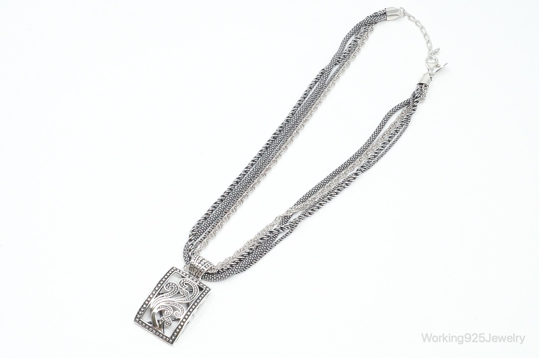 Designer Silpada Four Strand Chain Sterling Silver Necklace | Jewelry > Necklaces > Pendants | Wiccan Center