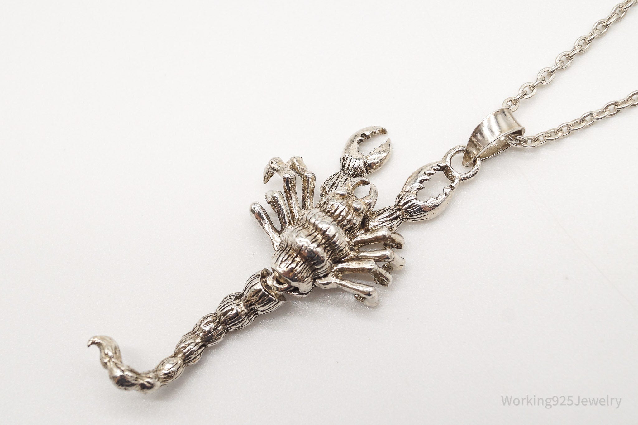 Vintage Moving Scorpion Sterling Silver Necklace | Jewelry > Necklaces > Pendants | Wiccan Center
