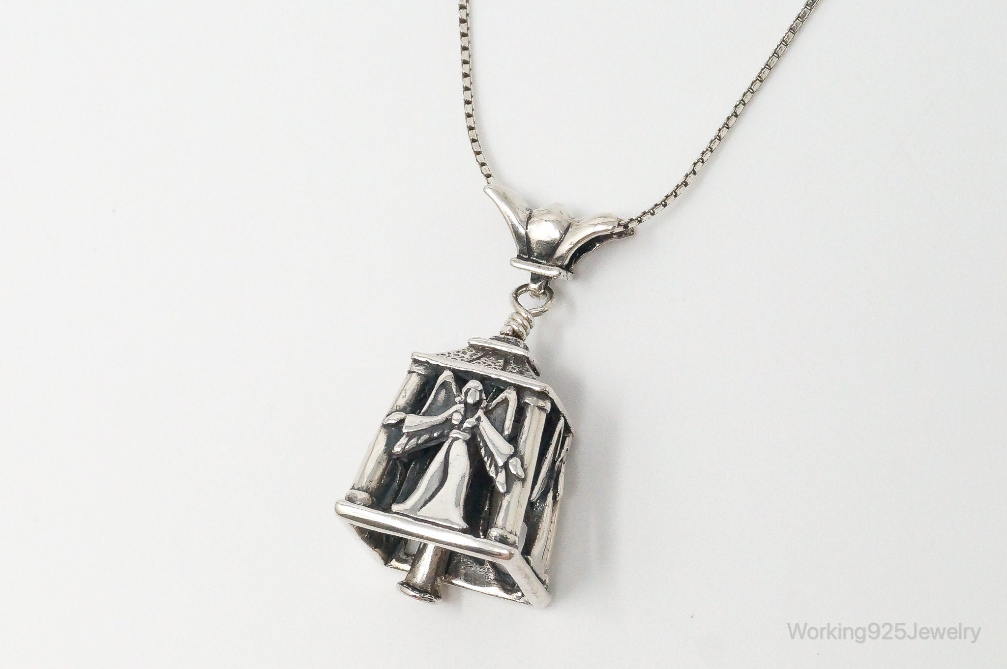Four Sided Angel Bell Sterling Silver Necklace | Jewelry > Necklaces > Pendants | Wiccan Center