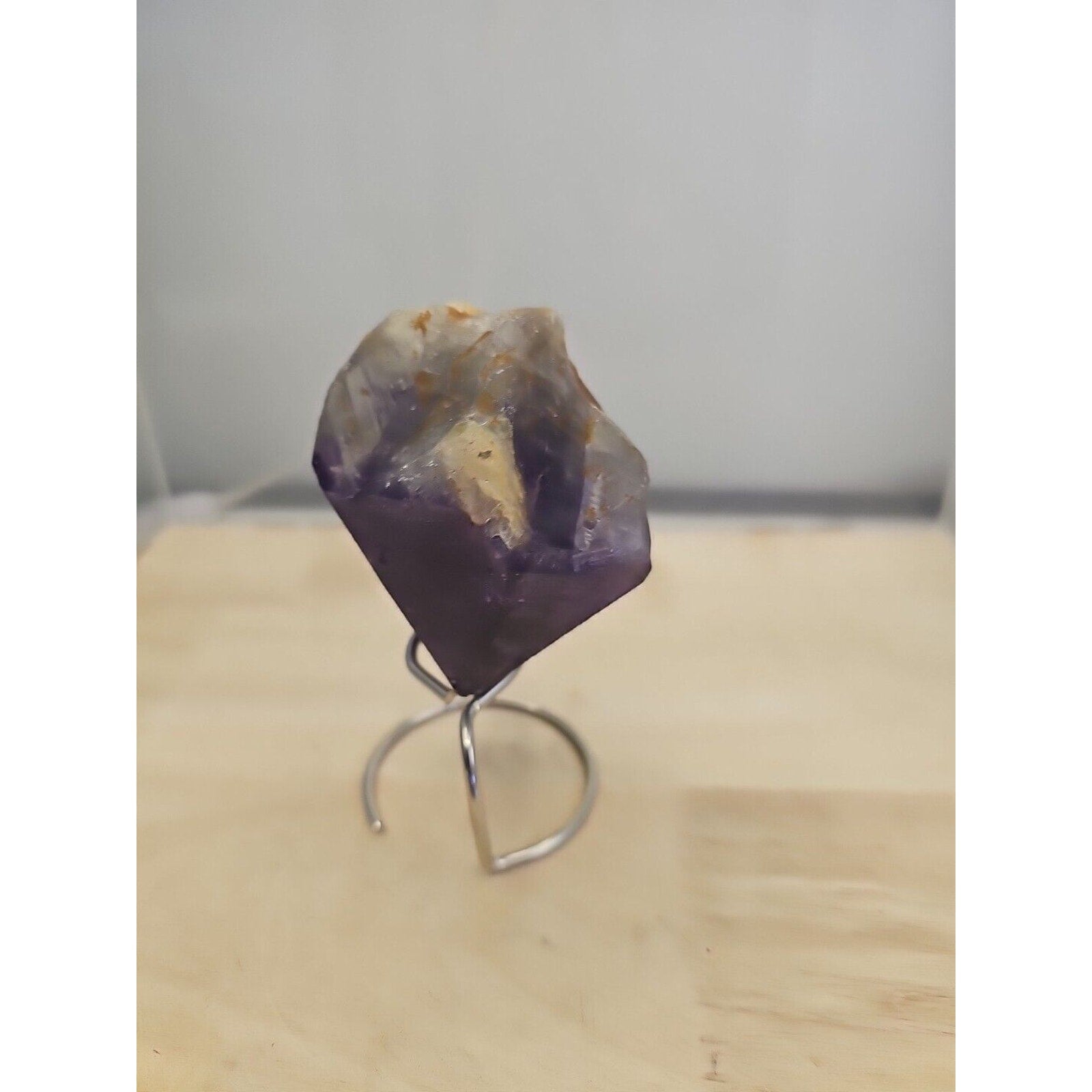 Natural Amethyst Backbone Scepter Crystal with LED — 294g Mineral Specimen | CrystalCloud Company