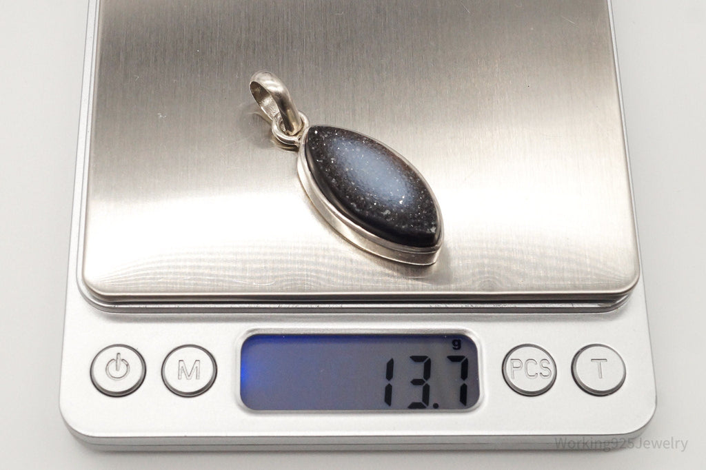 Vintage Large Druzy Quartz Sterling Silver Pendant | Jewelry > Necklaces > Pendants | Wiccan Center