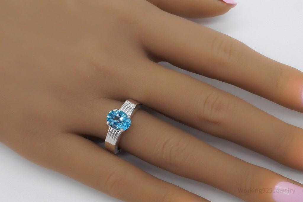 Vintage Blue Topaz Sterling Silver Ring - Size 6.75 | Jewelry > Rings | Wiccan Center