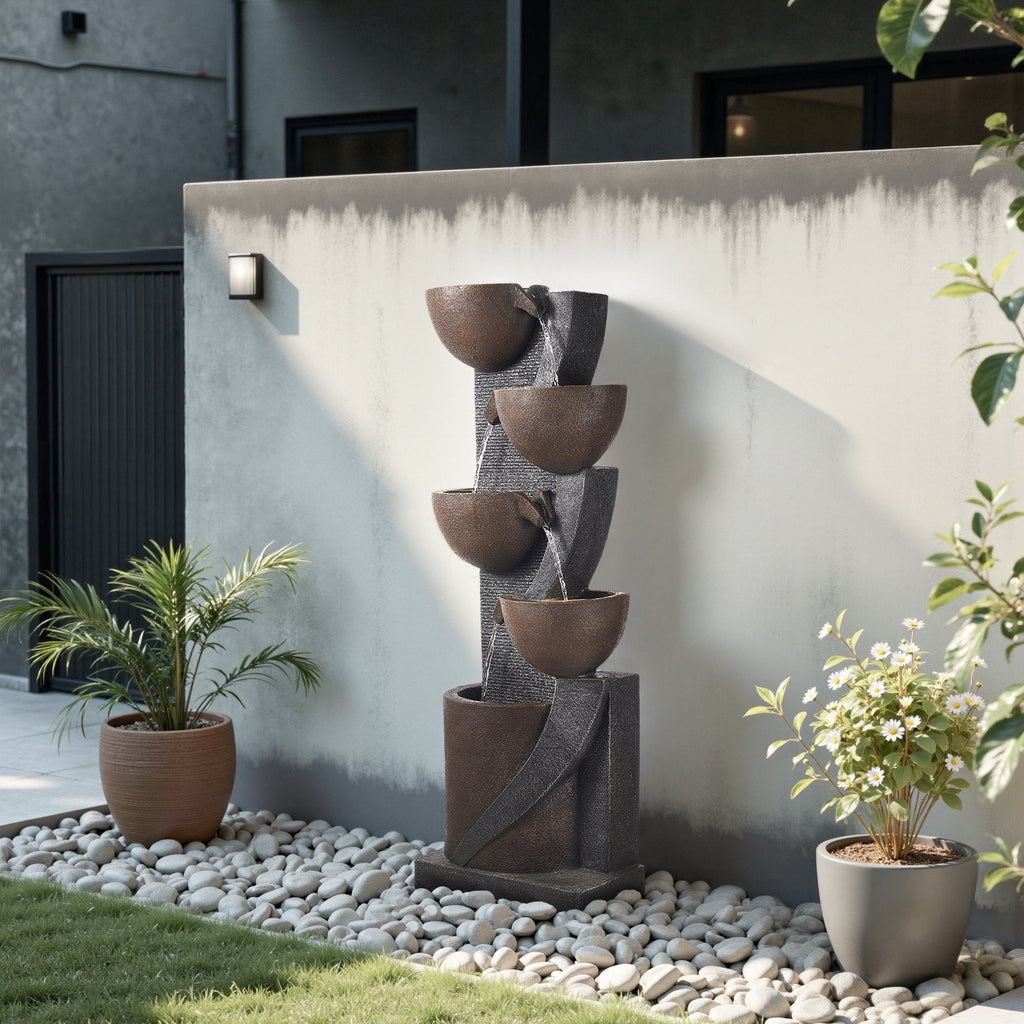 5-Tier Jar-Shaped Cascading Outdoor Water Fountain | Water Fountain | Wiccan Center
