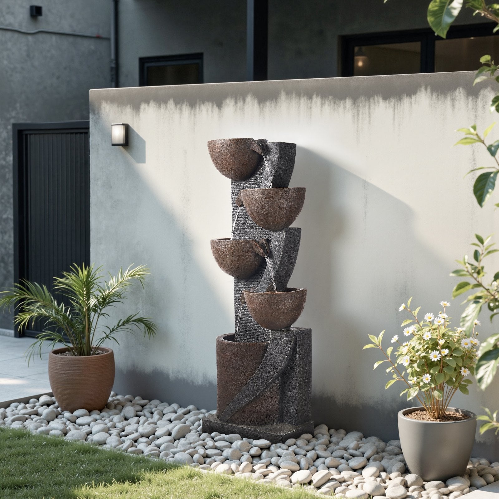 5-Tier Jar-Shaped Cascading Outdoor Water Fountain | Water Fountain | Wiccan Center