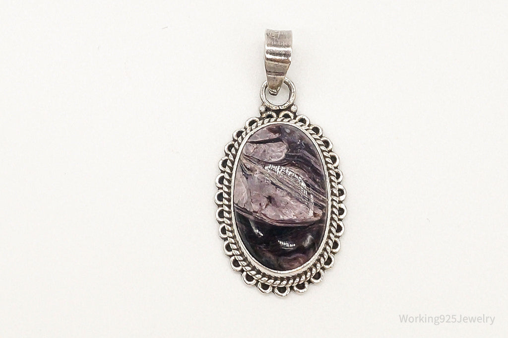 Vintage Large Jasper Sterling Silver Necklace Pendant | Jewelry > Necklaces > Pendants | Wiccan Center