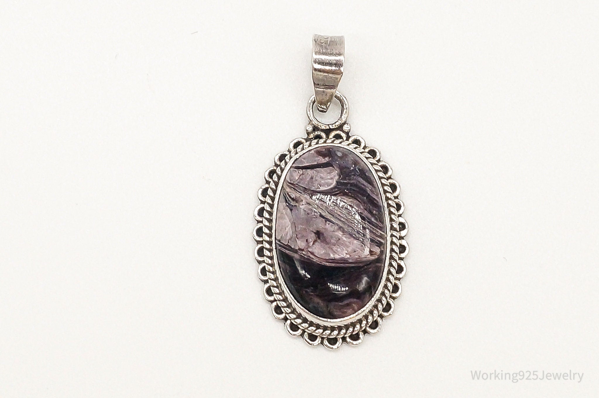 Vintage Large Jasper Sterling Silver Necklace Pendant | Jewelry > Necklaces > Pendants | Wiccan Center