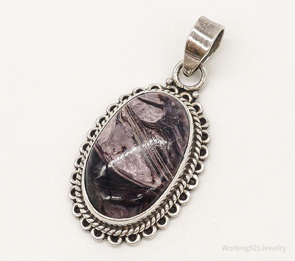 Vintage Large Jasper Sterling Silver Necklace Pendant | Jewelry > Necklaces > Pendants | Wiccan Center