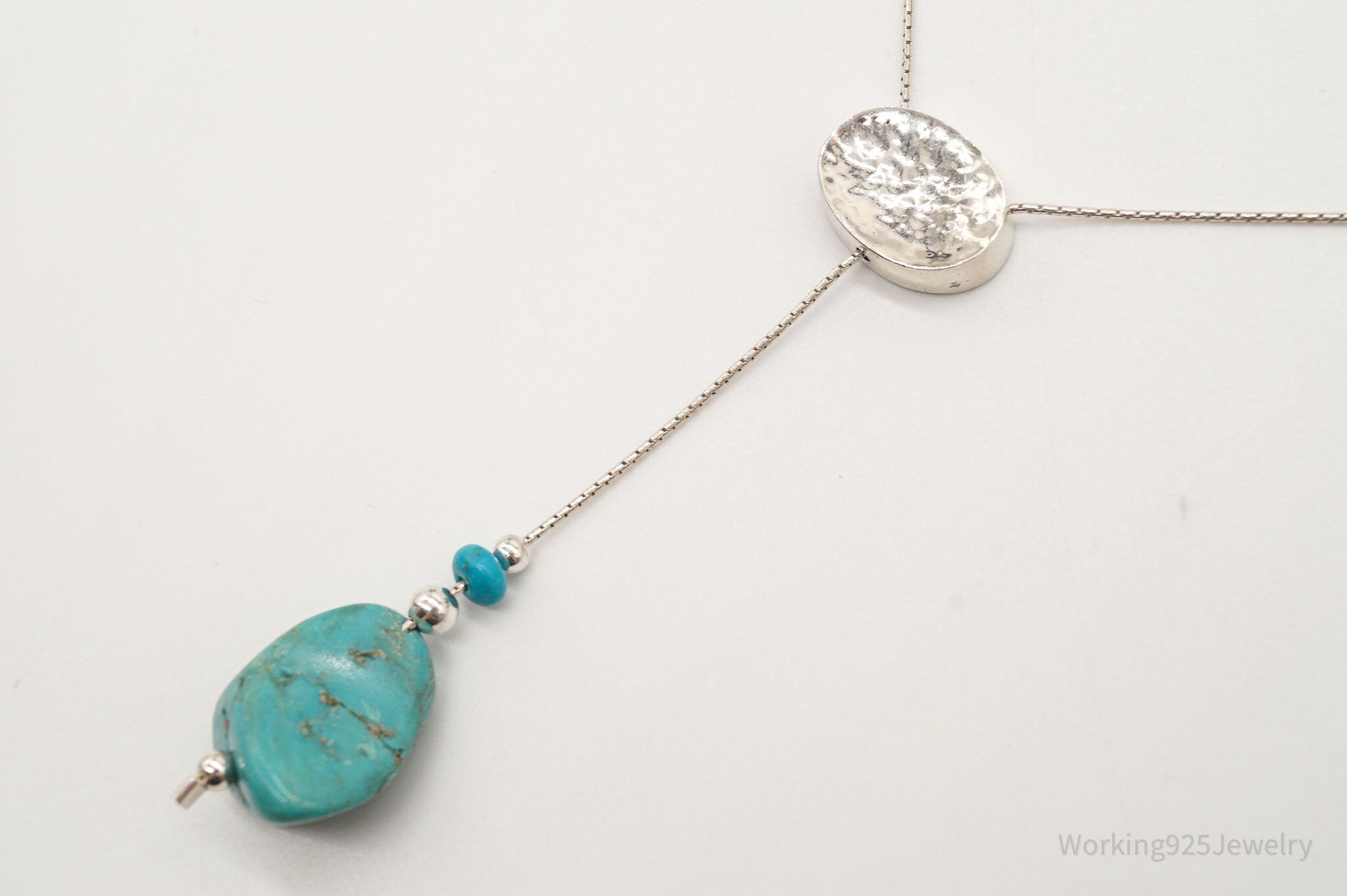 Vintage Israel Designer Avi Soffer Turquoise Sterling Silver Necklace | Jewelry > Necklaces > Pendants | Wiccan Center