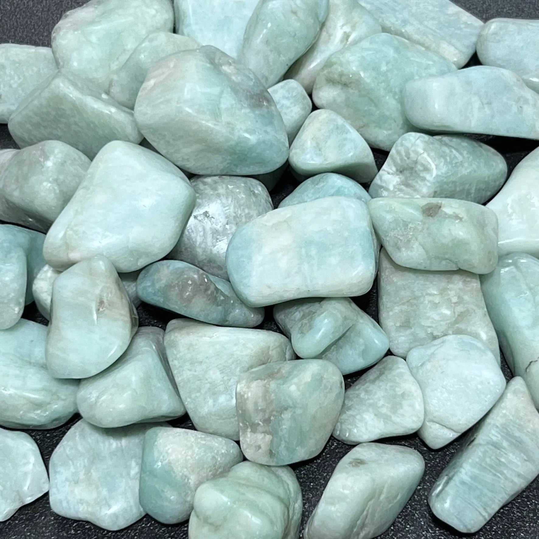 Amazonite Feldspar Tumbled Stones (By The Piece Or Pound) | Home & Living > Home Decor > Home Accents > Rocks & Geodes | Wiccan Center