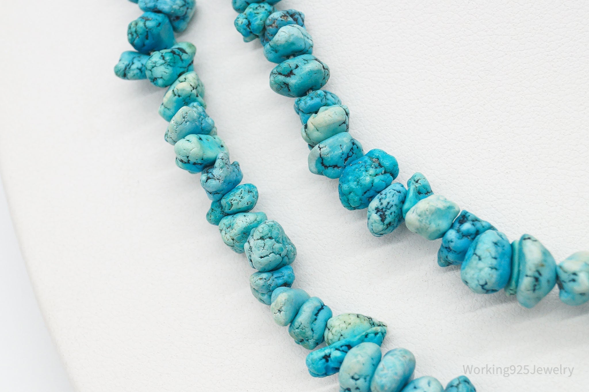 Long Vintage Southwestern Turquoise Nugget Beads String Necklace 36" | Jewelry > Necklaces > Pendants | Wiccan Center