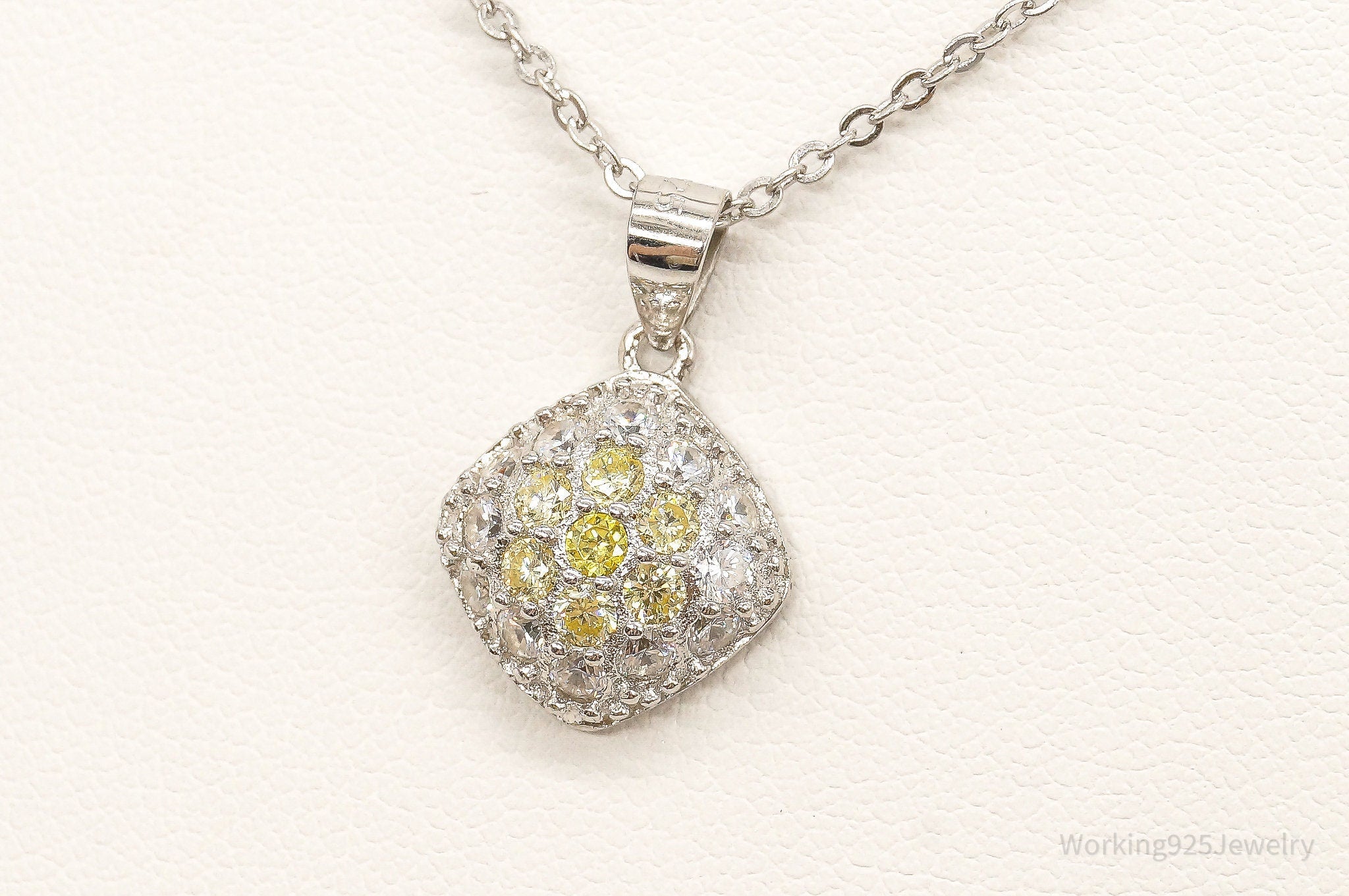 Designer Ryze Cubic Zirconia Sterling Silver Necklace | Jewelry > Necklaces > Pendants | Wiccan Center