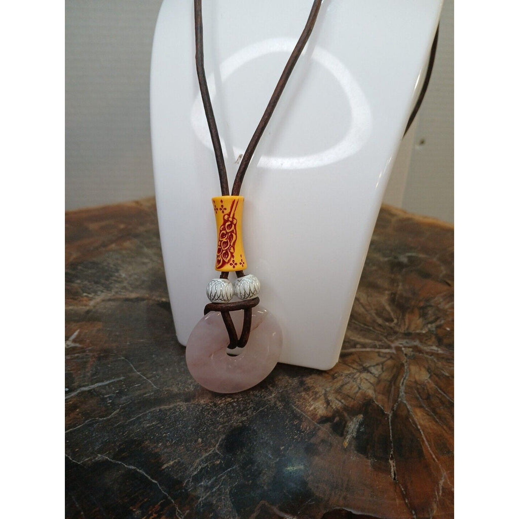 Rose Quartz Pendant Necklace — Handcrafted Natural Stone | CrystalCloud Company