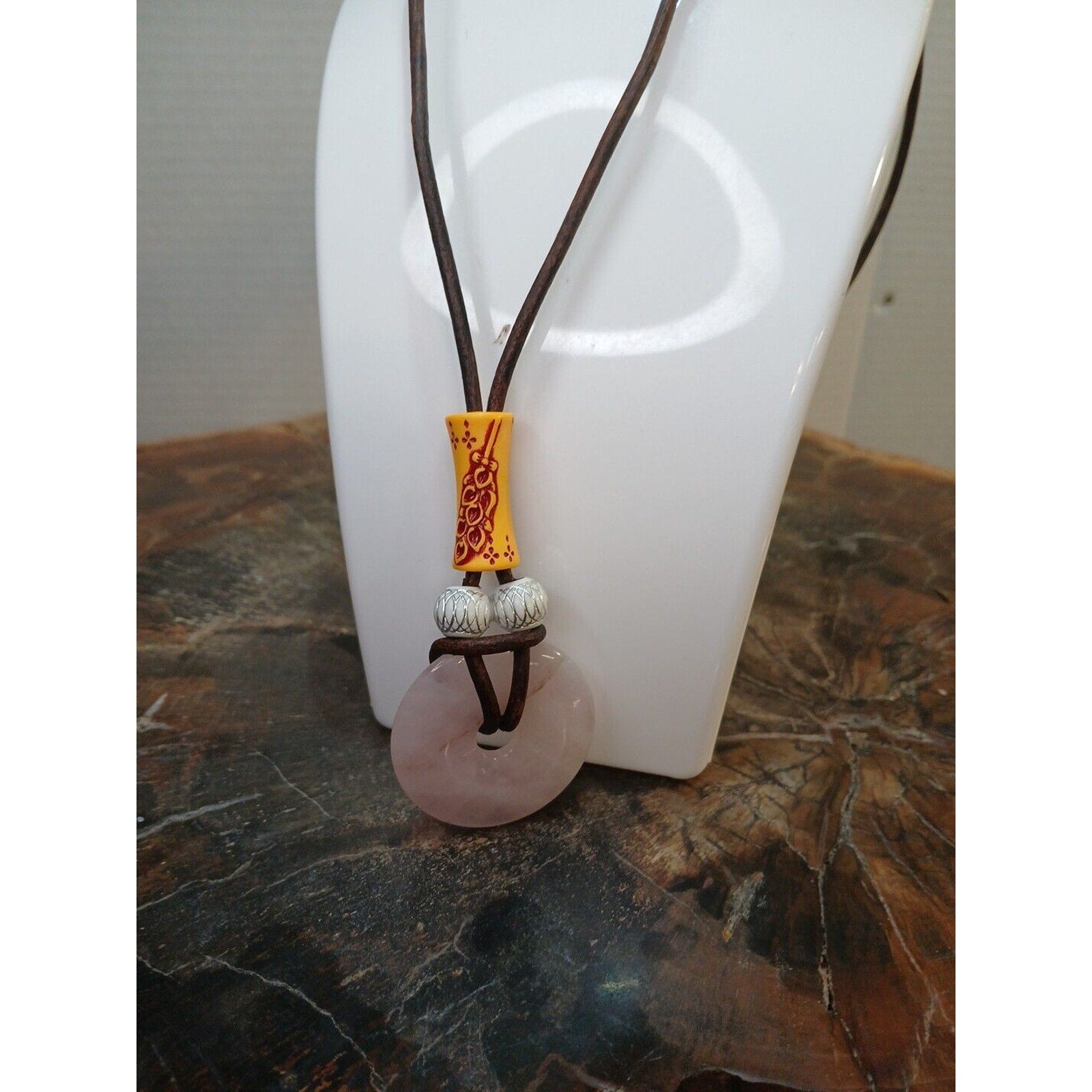 Rose Quartz Pendant Necklace — Handcrafted Natural Stone | CrystalCloud Company