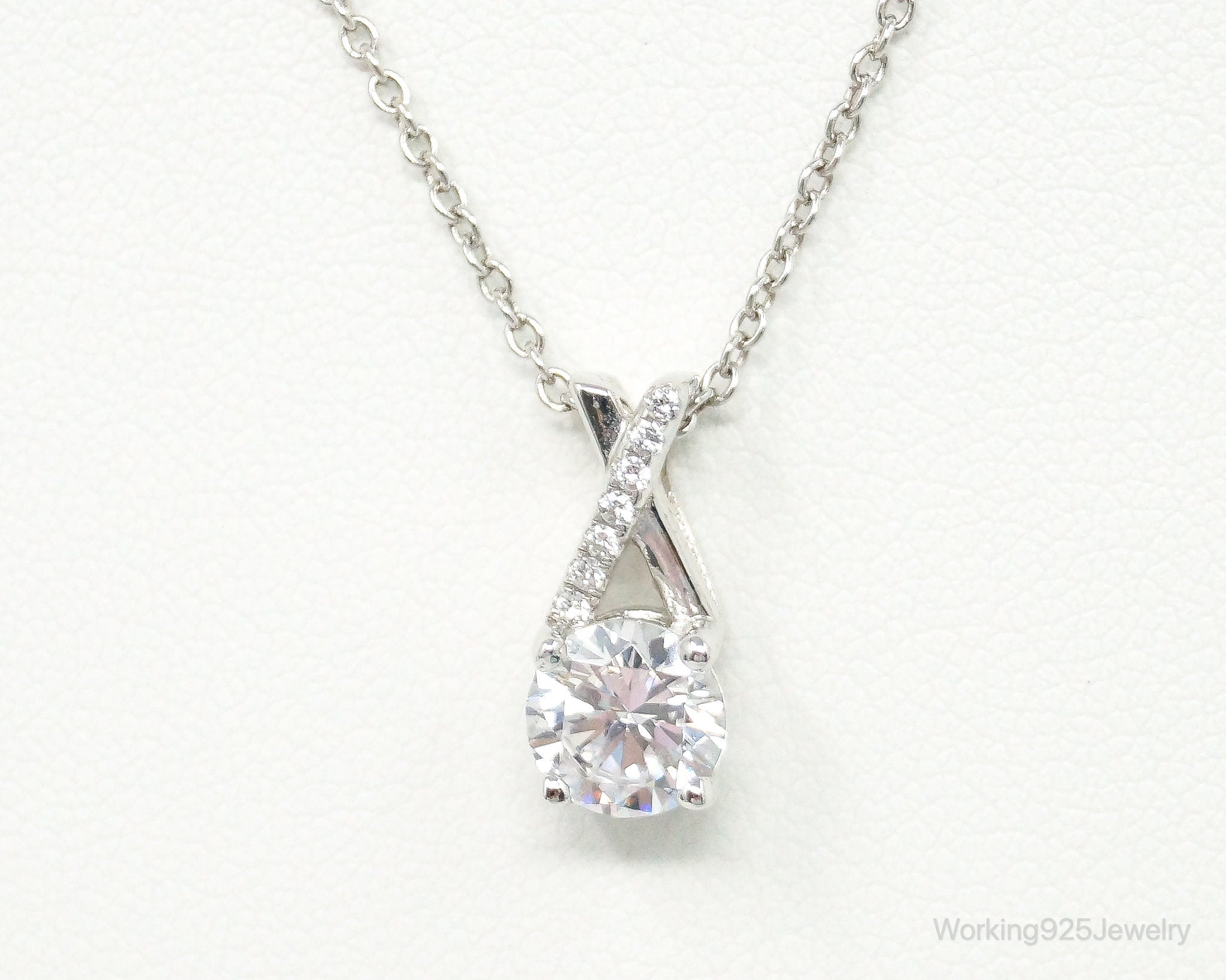 Vintage Designer Lafonn Cubic Zirconia Sterling Silver Necklace | Jewelry > Necklaces > Pendants | Wiccan Center