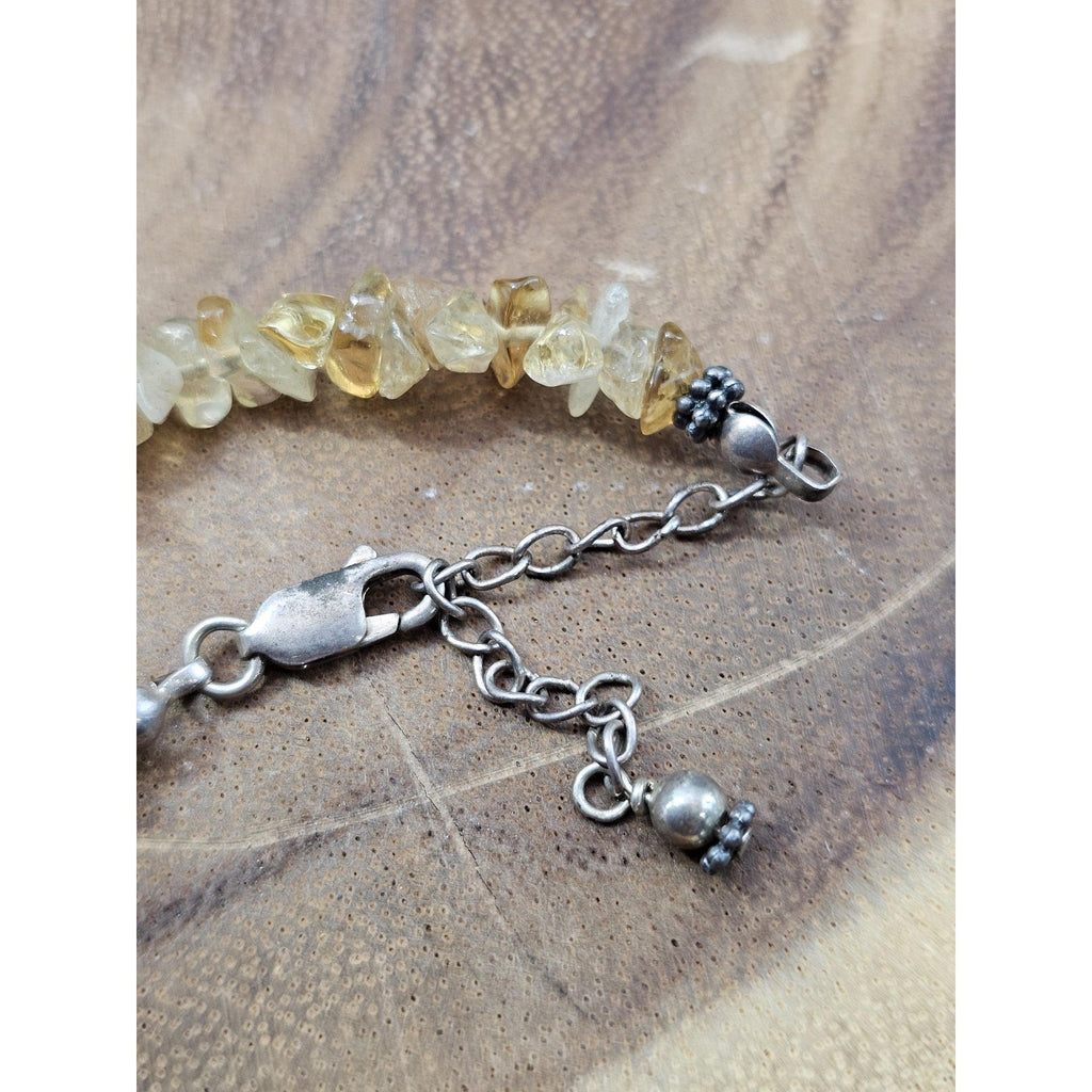 Vintage Citrine Sterling Silver Pendant Necklace - Radiant Golden Specimen | CrystalCloud Company