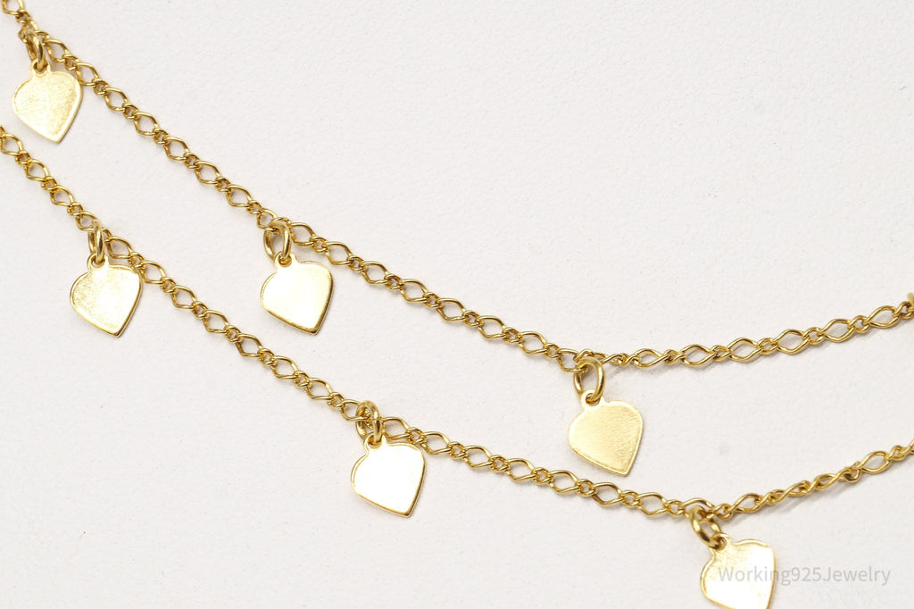 Vintage Galle 18K Yellow Gold Filled Heart Charms Necklace | Jewelry > Necklaces | Wiccan Center