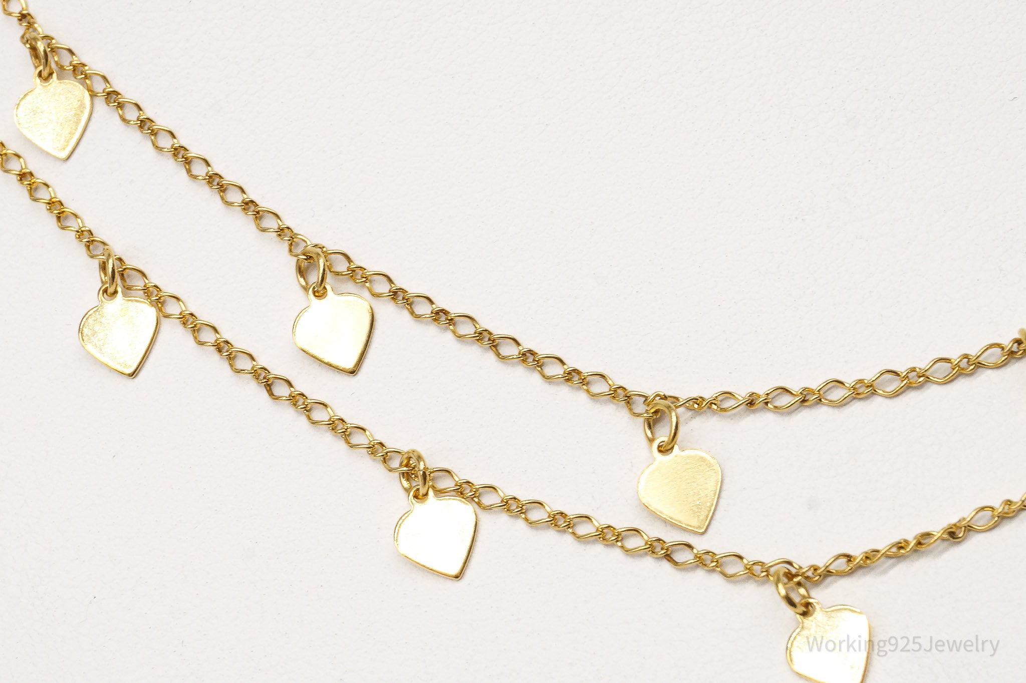 Vintage Galle 18K Yellow Gold Filled Heart Charms Necklace | Jewelry > Necklaces | Wiccan Center
