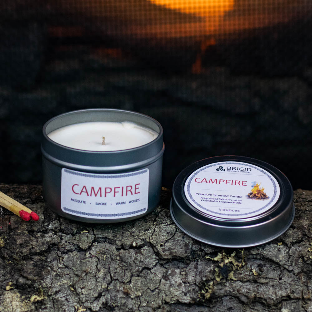 Campfire Soy Wax Candle - Mesquite, Cedarwood, and Campfire Smoke | Premium Scented Candle | Wiccan Center