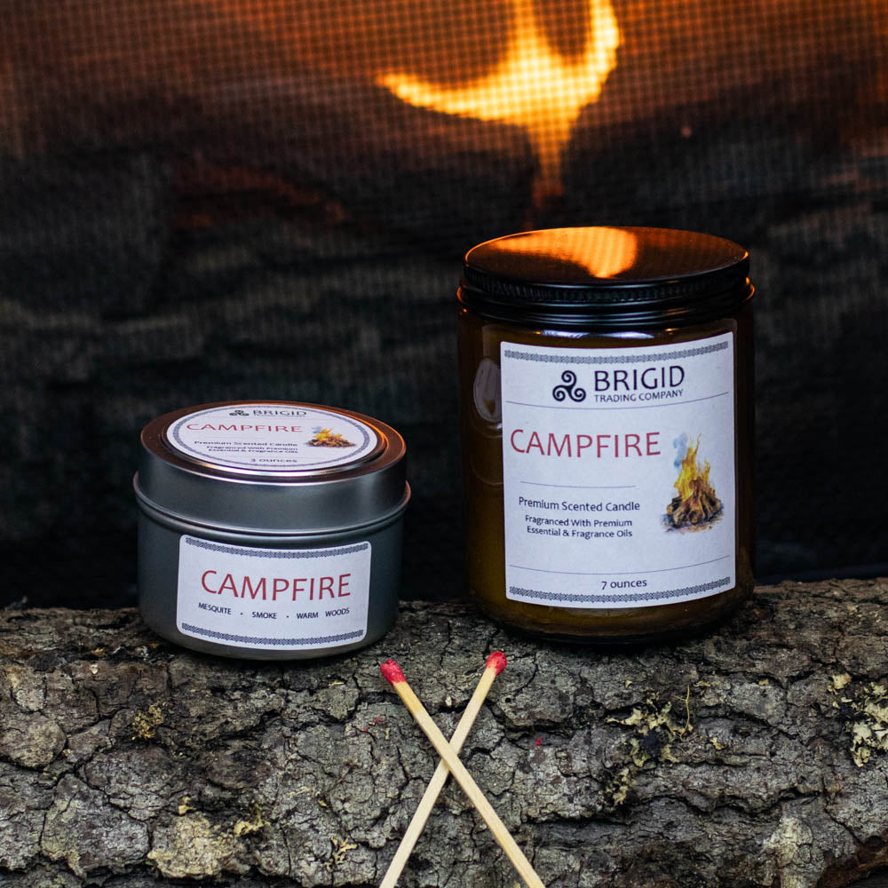 Campfire Soy Wax Candle - Mesquite, Cedarwood, and Campfire Smoke | Premium Scented Candle | Wiccan Center