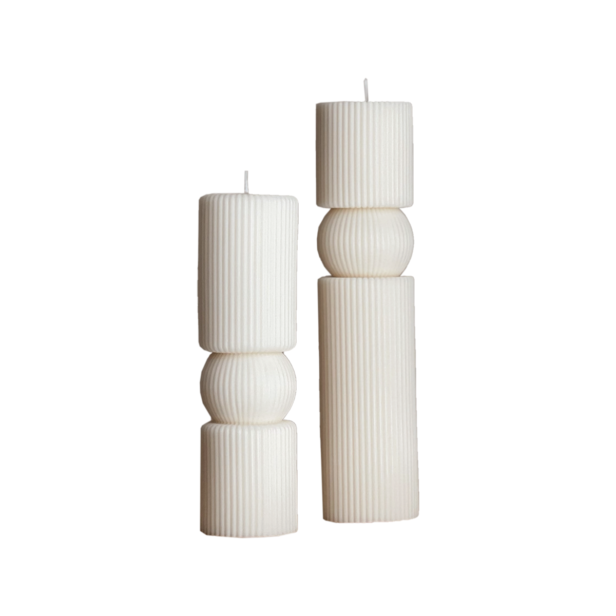 Roman Ribbed Pillar Candle