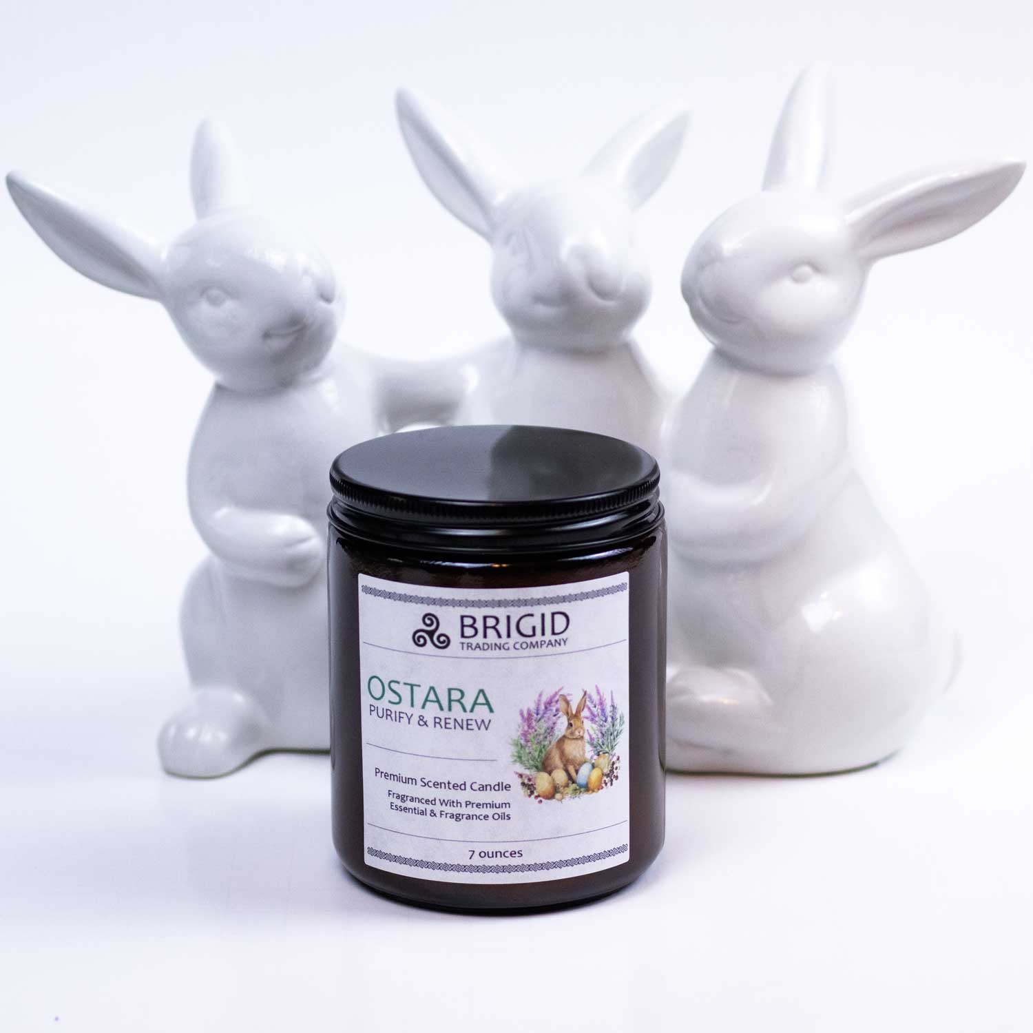 Ostara Soy Wax Candle - Heather, Rosemary, and Black Pepper | Premium Scented Candle | Wiccan Center